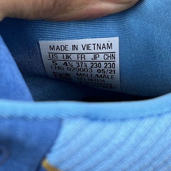 Adidas Skateboarding Tyshawn Jones Sky Blue Suede Size 5 H04934 Icy Soles - Picture 10 of 11